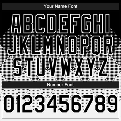 Custom Black White 3D Gradient Square Shape Authentic Baseball Jersey - Sky-Custom