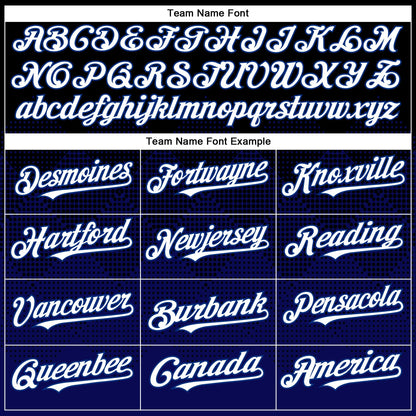 Custom Black White-Royal 3D Gradient Square Shape Authentic Baseball Jersey - Sky-Custom