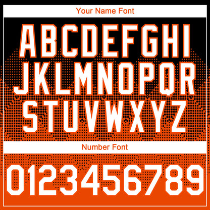 Custom Black White-Orange 3D Gradient Square Shape Authentic Baseball Jersey - Sky-Custom