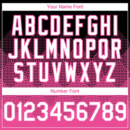 Custom Black White-Pink 3D Gradient Square Shape Authentic Baseball Jersey - Sky-Custom