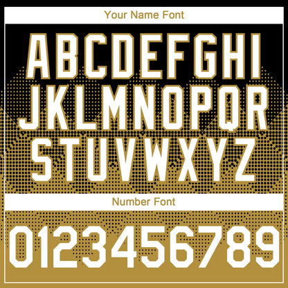 Custom Black White-Old Gold 3D Gradient Square Shape Authentic Baseball Jersey - Sky-Custom