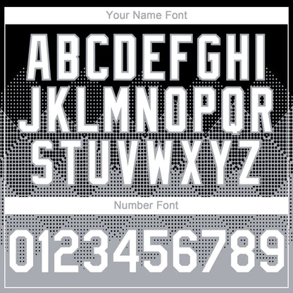 Custom Black White-Gray 3D Gradient Square Shape Authentic Baseball Jersey - Sky-Custom