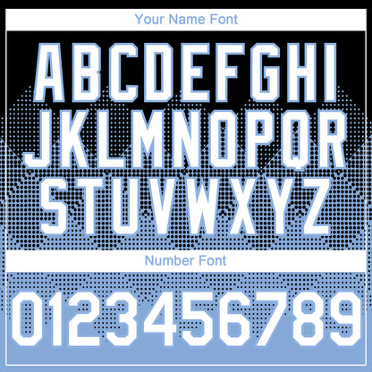 Custom Black White-Light Blue 3D Gradient Square Shape Authentic Baseball Jersey - Sky-Custom