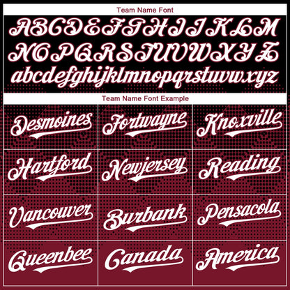 Custom Black White-Crimson 3D Gradient Square Shape Authentic Baseball Jersey - Sky-Custom