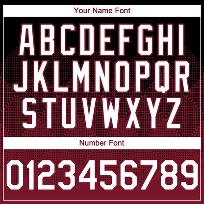 Custom Black White-Crimson 3D Gradient Square Shape Authentic Baseball Jersey - Sky-Custom