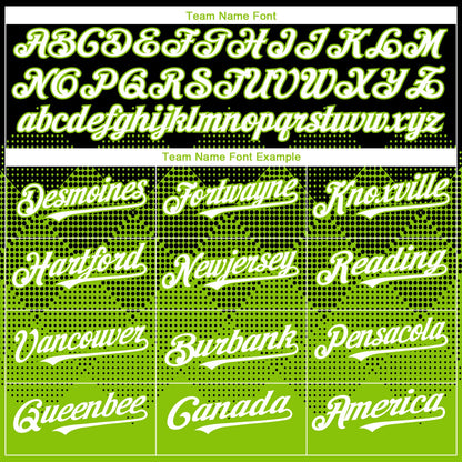 Custom Black White-Neon Green 3D Gradient Square Shape Authentic Baseball Jersey - Sky-Custom