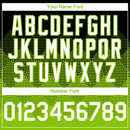 Custom Black White-Neon Green 3D Gradient Square Shape Authentic Baseball Jersey - Sky-Custom