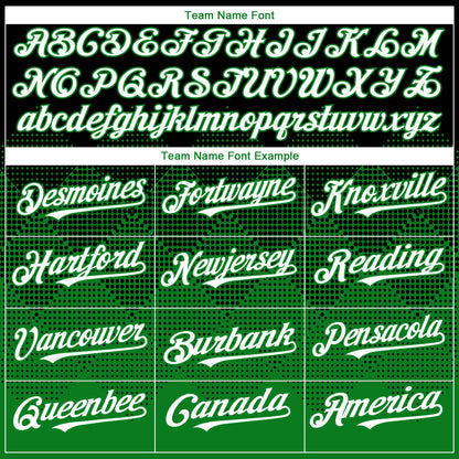 Custom Black White-Grass Green 3D Gradient Square Shape Authentic Baseball Jersey - Sky-Custom