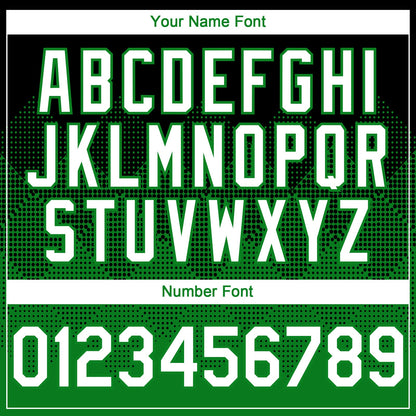 Custom Black White-Grass Green 3D Gradient Square Shape Authentic Baseball Jersey - Sky-Custom