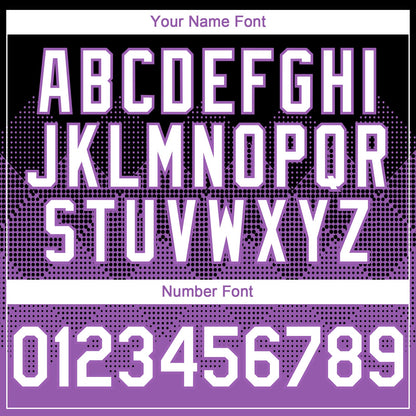 Custom Black White-Medium Purple 3D Gradient Square Shape Authentic Baseball Jersey - Sky-Custom