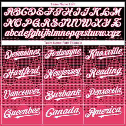 Custom Black White-Neon Pink 3D Gradient Square Shape Authentic Baseball Jersey - Sky-Custom