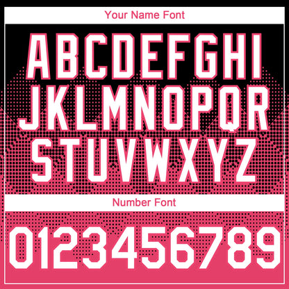 Custom Black White-Neon Pink 3D Gradient Square Shape Authentic Baseball Jersey - Sky-Custom
