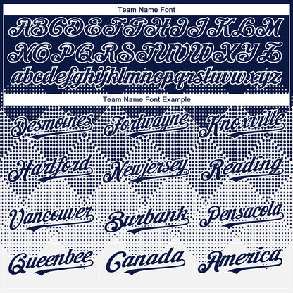 Custom Navy White 3D Gradient Square Shape Authentic Baseball Jersey - Sky-Custom