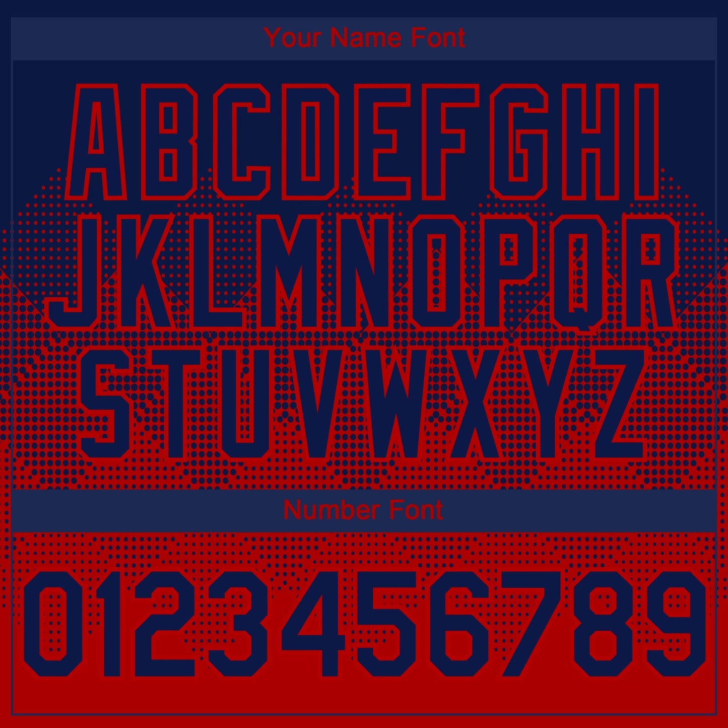 Custom Navy Red 3D Gradient Square Shape Authentic Baseball Jersey - Sky-Custom
