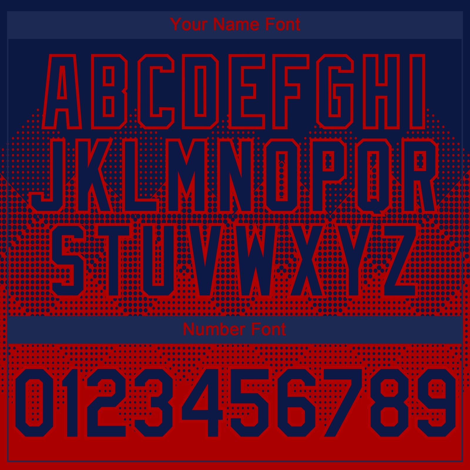 Custom Navy Red 3D Gradient Square Shape Authentic Baseball Jersey - Sky-Custom