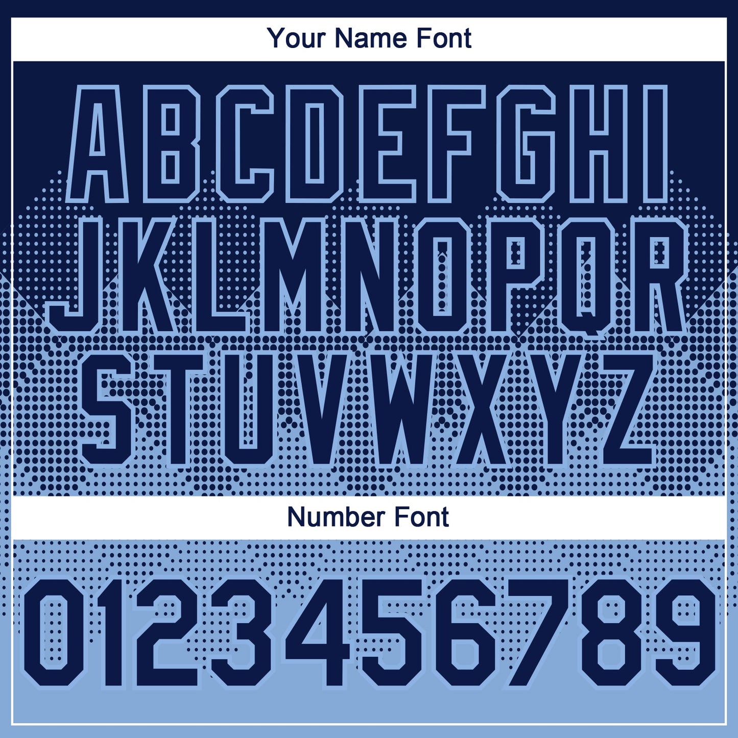 Custom Navy Light Blue 3D Gradient Square Shape Authentic Baseball Jersey - Sky-Custom