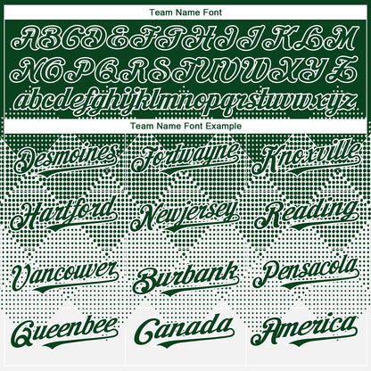 Custom Green White 3D Gradient Square Shape Authentic Baseball Jersey - Sky-Custom
