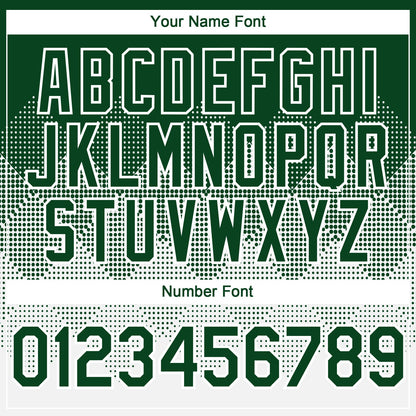 Custom Green White 3D Gradient Square Shape Authentic Baseball Jersey - Sky-Custom