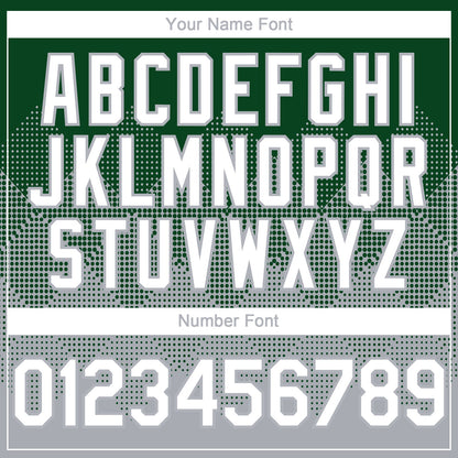 Custom Green White-Gray 3D Gradient Square Shape Authentic Baseball Jersey - Sky-Custom