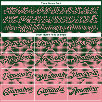 Custom Green Medium Pink 3D Gradient Square Shape Authentic Baseball Jersey - Sky-Custom