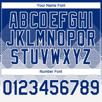 Custom Royal White 3D Gradient Square Shape Authentic Baseball Jersey - Sky-Custom