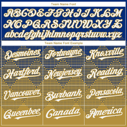 Custom Royal White-Old Gold 3D Gradient Square Shape Authentic Baseball Jersey - Sky-Custom