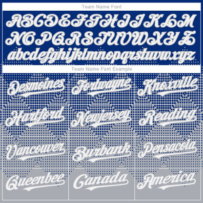 Custom Royal White-Gray 3D Gradient Square Shape Authentic Baseball Jersey - Sky-Custom
