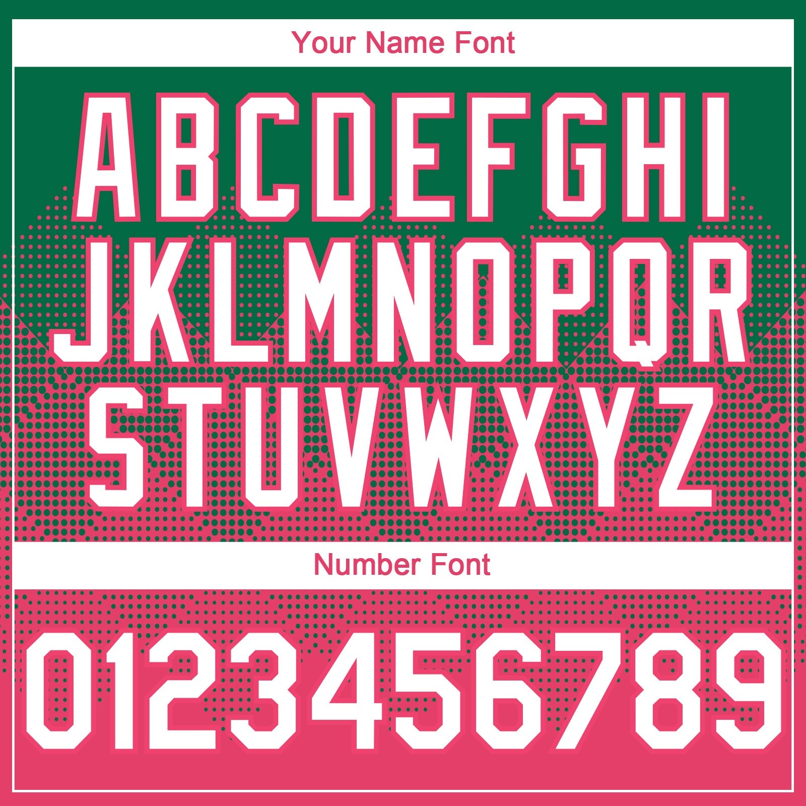 Custom Kelly Green White-Neon Pink 3D Gradient Square Shape Authentic Baseball Jersey - Sky-Custom