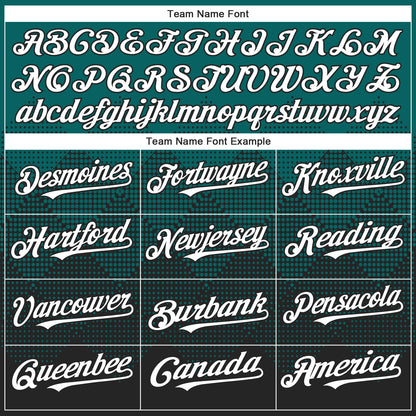 Custom Teal White-Black 3D Gradient Square Shape Authentic Baseball Jersey - Sky-Custom