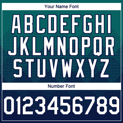 Custom Teal White-Navy 3D Gradient Square Shape Authentic Baseball Jersey - Sky-Custom