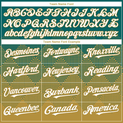 Custom Teal White-Old Gold 3D Gradient Square Shape Authentic Baseball Jersey - Sky-Custom
