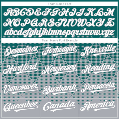 Custom Teal White-Gray 3D Gradient Square Shape Authentic Baseball Jersey - Sky-Custom