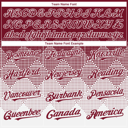 Custom Crimson White 3D Gradient Square Shape Authentic Baseball Jersey - Sky-Custom