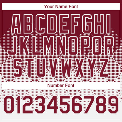 Custom Crimson White 3D Gradient Square Shape Authentic Baseball Jersey - Sky-Custom