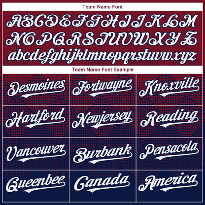 Custom Crimson White-Navy 3D Gradient Square Shape Authentic Baseball Jersey - Sky-Custom