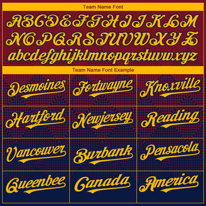Custom Crimson Gold-Navy 3D Gradient Square Shape Authentic Baseball Jersey - Sky-Custom