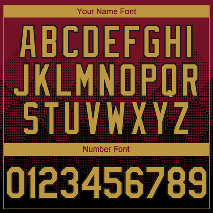 Custom Crimson Old Gold-Black 3D Gradient Square Shape Authentic Baseball Jersey - Sky-Custom
