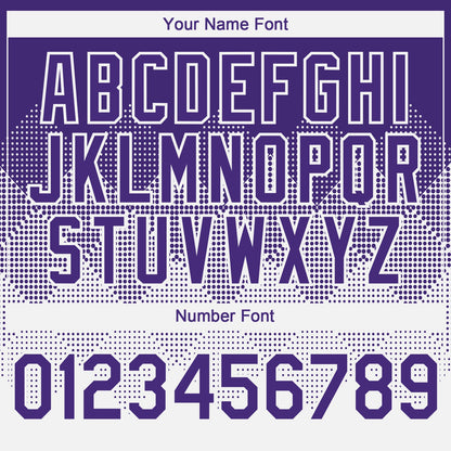 Custom Purple White 3D Gradient Square Shape Authentic Baseball Jersey - Sky-Custom