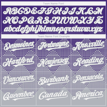 Custom Purple White-Gray 3D Gradient Square Shape Authentic Baseball Jersey - Sky-Custom