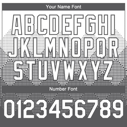 Custom White Steel Gray 3D Gradient Square Shape Authentic Baseball Jersey - Sky-Custom