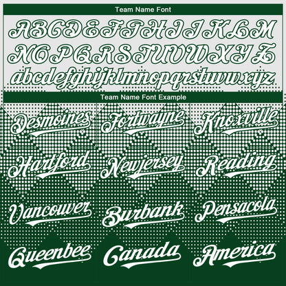 Custom White Green 3D Gradient Square Shape Authentic Baseball Jersey - Sky-Custom