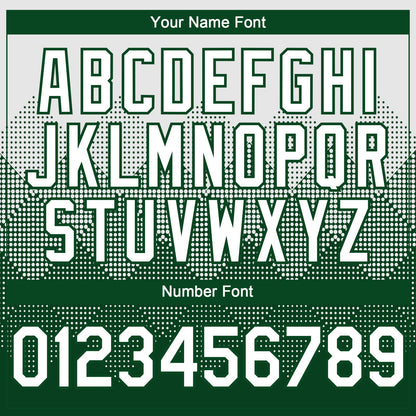 Custom White Green 3D Gradient Square Shape Authentic Baseball Jersey - Sky-Custom
