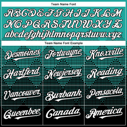 Custom Aqua White-Black 3D Gradient Square Shape Authentic Baseball Jersey - Sky-Custom