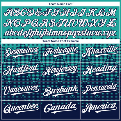 Custom Aqua White-Navy 3D Gradient Square Shape Authentic Baseball Jersey - Sky-Custom
