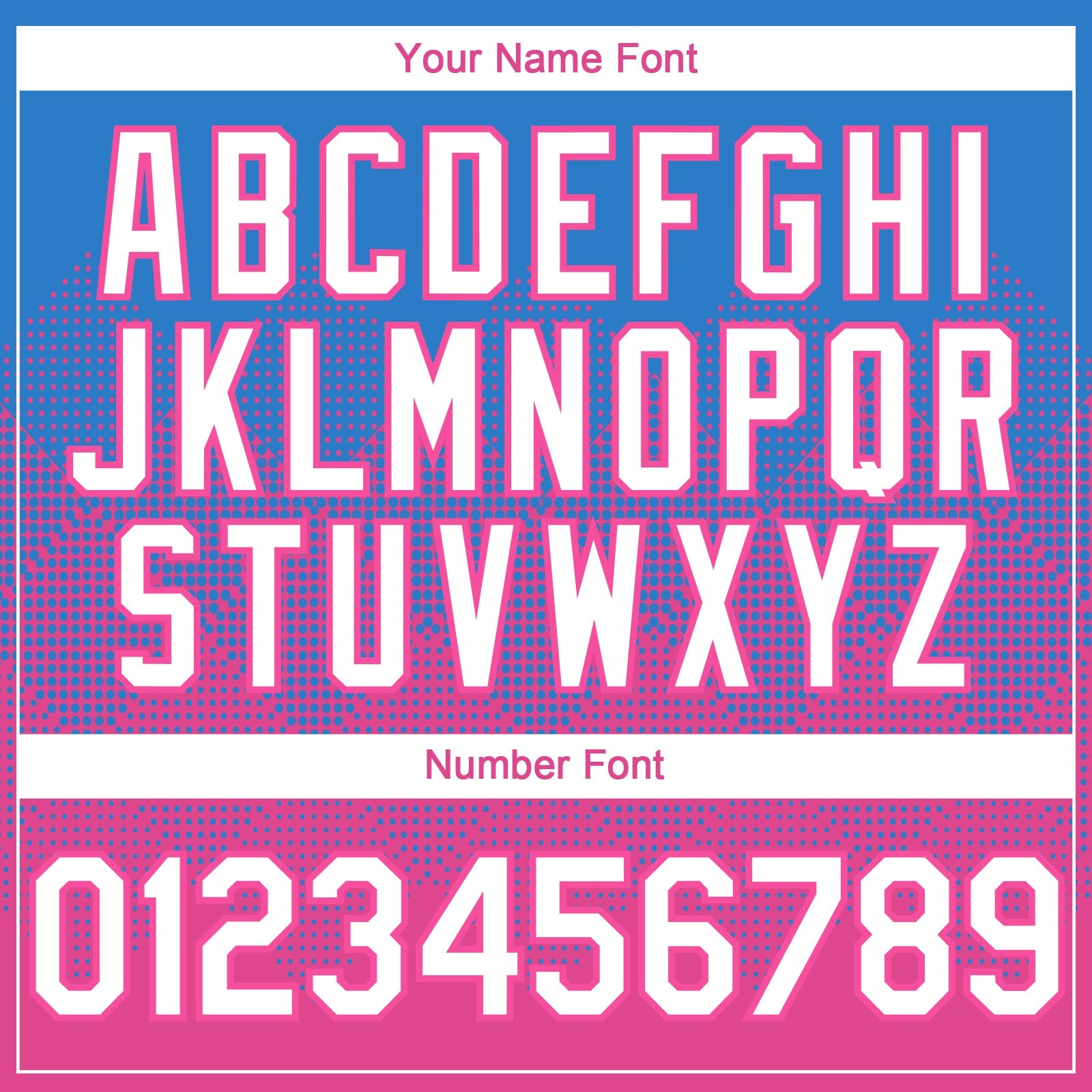 Custom Electric Blue White-Pink 3D Gradient Square Shape Authentic Baseball Jersey - Sky-Custom