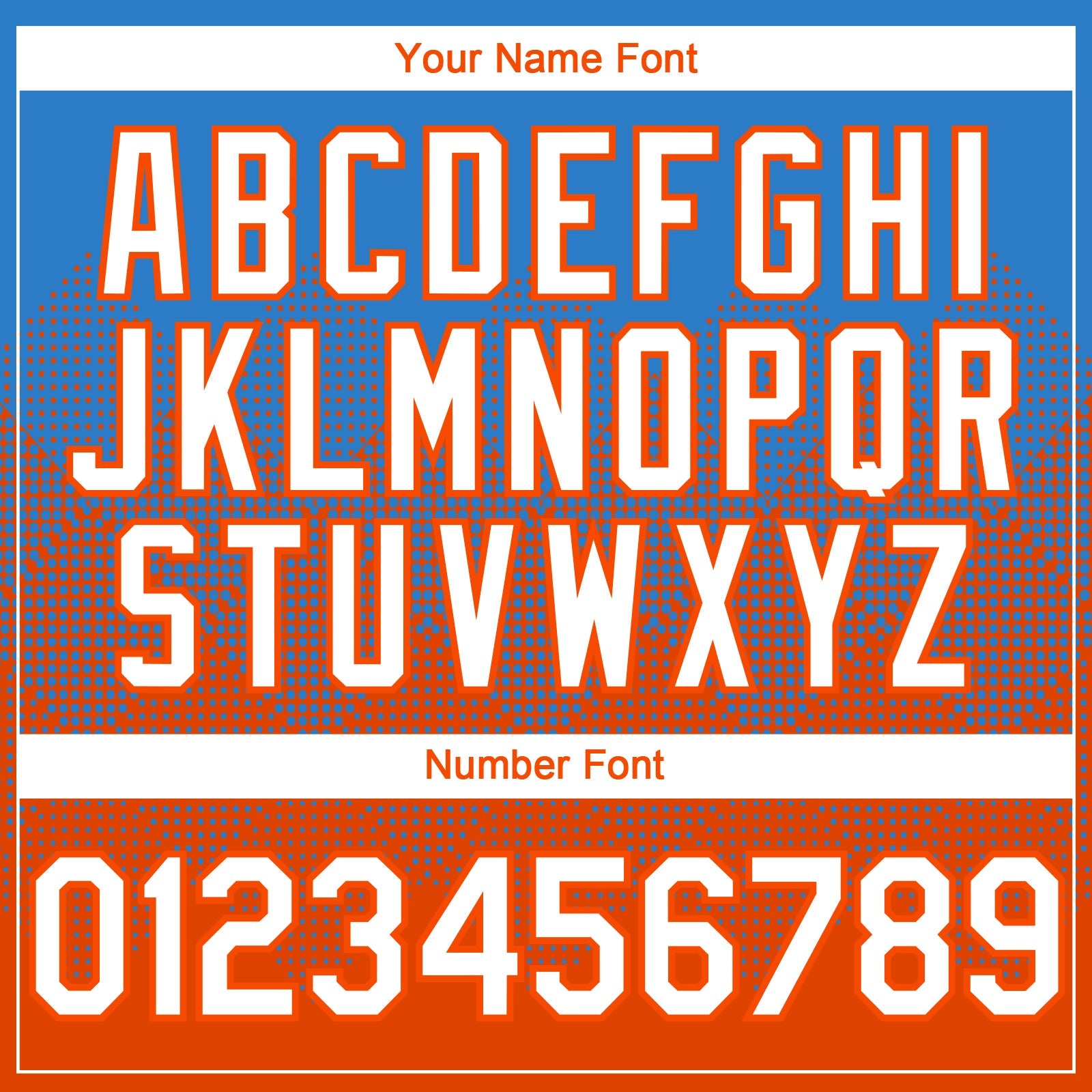 Custom Electric Blue White-Orange 3D Gradient Square Shape Authentic Baseball Jersey - Sky-Custom