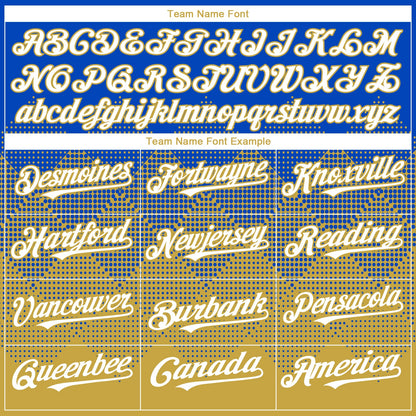 Custom Thunder Blue White-Old Gold 3D Gradient Square Shape Authentic Baseball Jersey - Sky-Custom