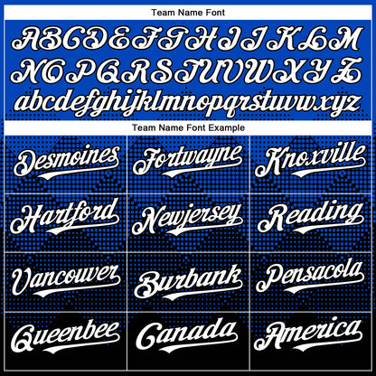 Custom Thunder Blue White-Black 3D Gradient Square Shape Authentic Baseball Jersey - Sky-Custom