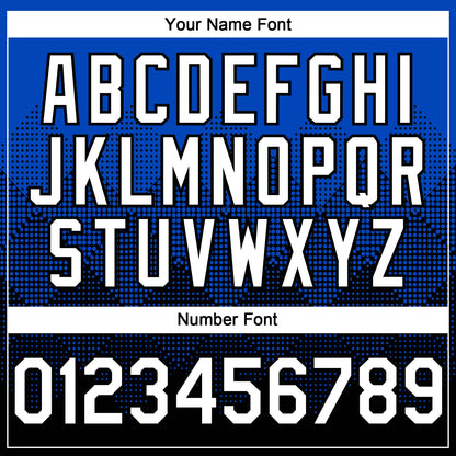 Custom Thunder Blue White-Black 3D Gradient Square Shape Authentic Baseball Jersey - Sky-Custom