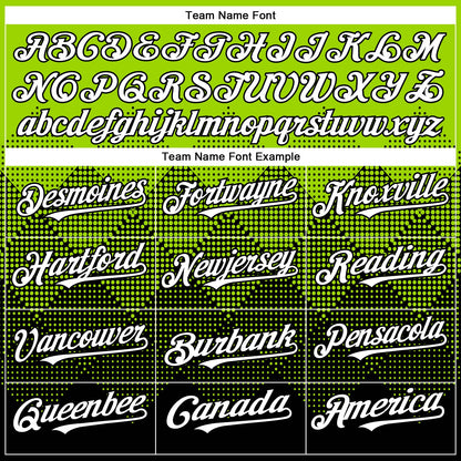 Custom Neon Green White-Black 3D Gradient Square Shape Authentic Baseball Jersey - Sky-Custom